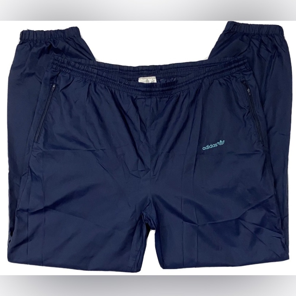 Adidas Track Pants Men’s XL Zip Ankle Logo Blue